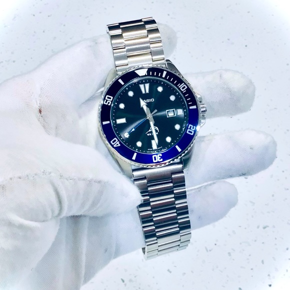 Casio Other - NEW Casio MDV106 | Blue/Black Bezel | Black Dial | Dive Watch